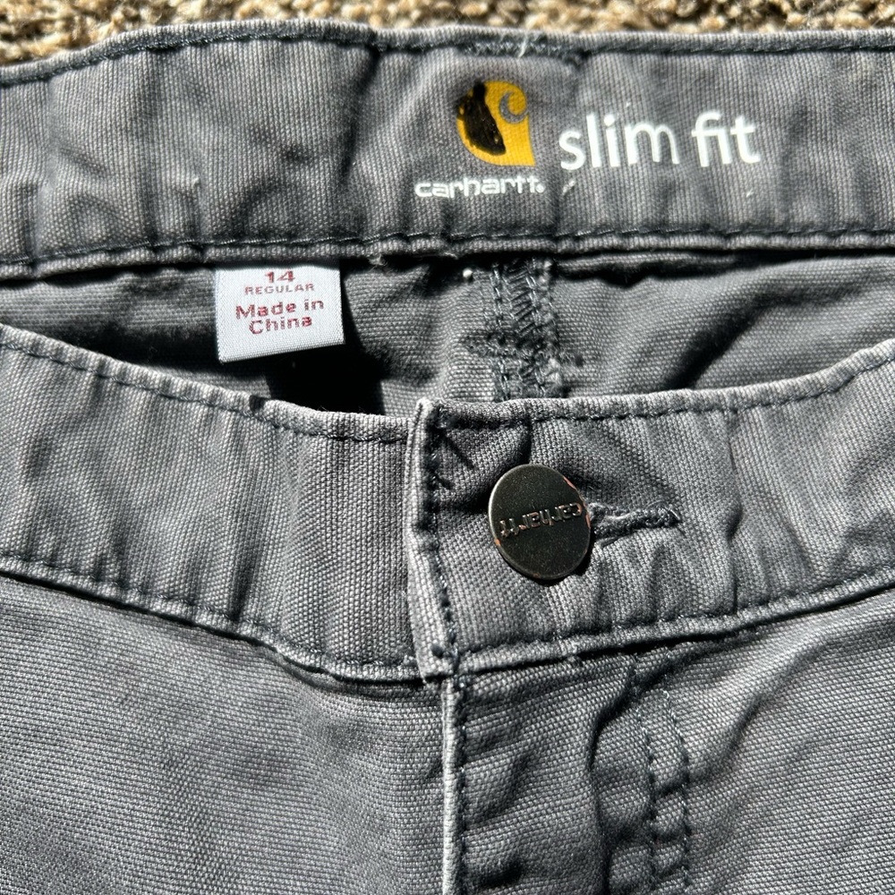 Women’s Carhartt Gray Cargo Pants Slim Fit - Picture 3 of 4